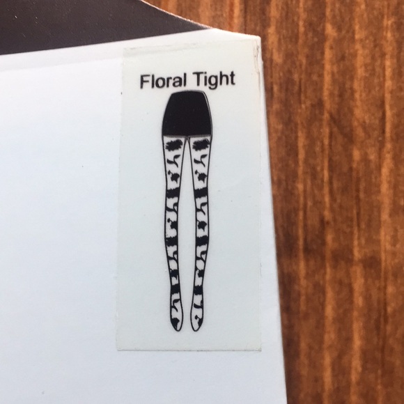 Cynthia Rowley floral tights - Picture 3 of 5